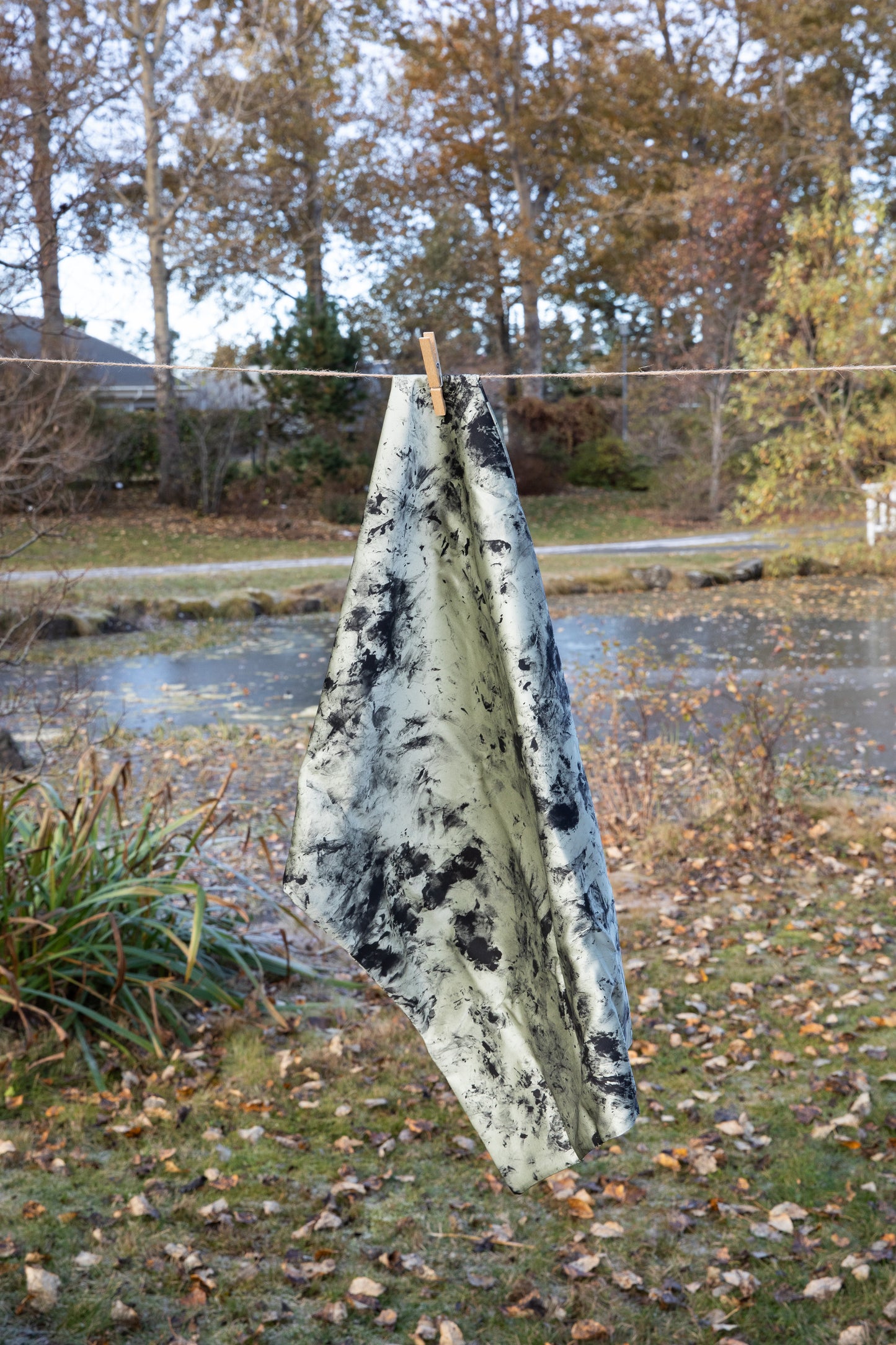 Grænt silki koddaver